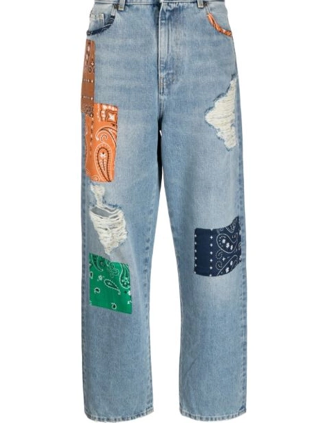 Cheap Alanui patchwork-detailing Women California jeans 0812
